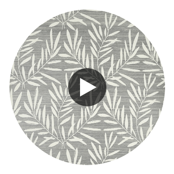 Summer Leaves Charcoal | Thibaut Wallcoverings Circular Swatch | Thibaut