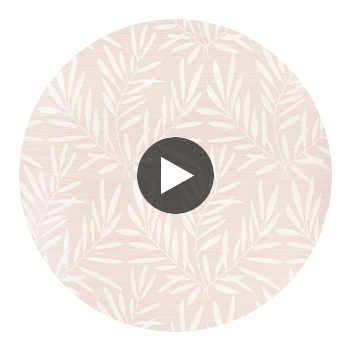 Summer Leaves Blush | Thibaut Wallcoverings Circular Swatch | Thibaut