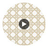 Canary Trellis Beige | Thibaut Wallcoverings Circular Swatch | Thibaut