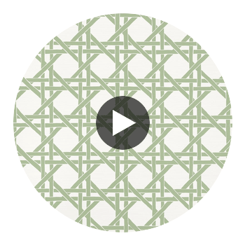 Canary Trellis Willow | Thibaut Wallcoverings Circular Swatch | Thibaut