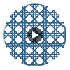 Canary Trellis Navy | Thibaut Wallcoverings Circular Swatch | Thibaut