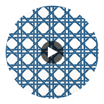 Canary Trellis Navy | Thibaut Wallcoverings Circular Swatch | Thibaut