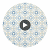 Kona Blue and Beige | Thibaut Wallcoverings Circular Swatch | Thibaut