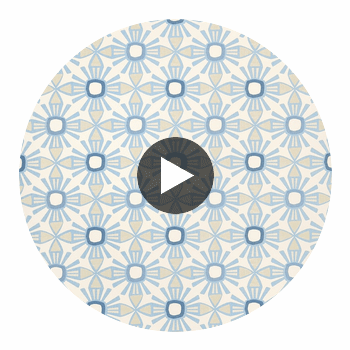 Kona Blue and Beige | Thibaut Wallcoverings Circular Swatch | Thibaut