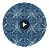 Tortuga Batik Navy | Thibaut Wallcoverings Circular Swatch | Thibaut