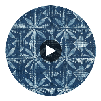 Tortuga Batik Navy | Thibaut Wallcoverings Circular Swatch | Thibaut