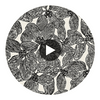 Island Orchid Black and White | Thibaut Wallcoverings Circular Swatch | Thibaut
