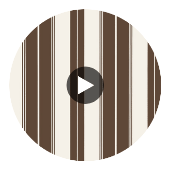 Norfolk Stripe Chocolate Brown | Thibaut Wallcoverings Circular Swatch | Thibaut