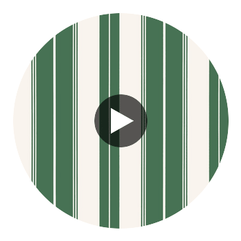 Norfolk Stripe Green | Thibaut Wallcoverings Circular Swatch | Thibaut
