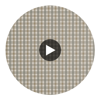 Huntley Plaid Grey and Beige | Thibaut Wallcoverings Circular Swatch | Thibaut