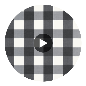 Buffalo Check Black | Thibaut Wallcoverings Circular Swatch | Thibaut