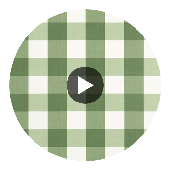 Buffalo Check Green | Thibaut Wallcoverings Circular Swatch | Thibaut