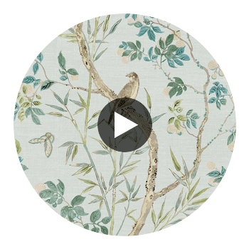 Claire Spa Blue | Thibaut Wallcoverings Circular Swatch | Thibaut