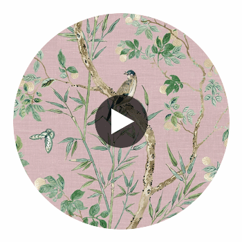 Claire Lavender | Thibaut Wallcoverings Circular Swatch | Thibaut