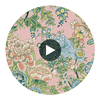 Peony Garden Blush | Thibaut Wallcoverings Circular Swatch | Thibaut