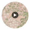 Meadow Blush | Thibaut Wallcoverings Circular Swatch | Thibaut