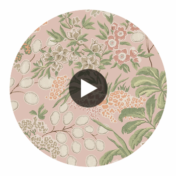 Meadow Blush | Thibaut Wallcoverings Circular Swatch | Thibaut