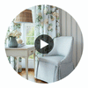 Beckley Stripe Sky Blue, Cream Wallpaper | Thibaut Circular Swatch | Thibaut