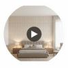 Ensbury Fern Beige | Thibaut Wallcoverings Circular Swatch | Thibaut