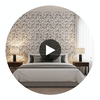 Newlands Toile Black | Thibaut Wallcoverings Circular Swatch | Thibaut