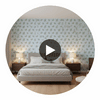 Woodland Blue, Green Wallpaper | Thibaut Circular Swatch | Thibaut