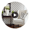 Tate Trellis Black Wallpaper | Thibaut Circular Swatch | Thibaut