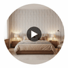 Ensbury Fern Black Wallpaper | Thibaut Circular Swatch | Thibaut