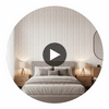 Ensbury Fern Pearl Wallpaper | Thibaut Circular Swatch | Thibaut