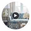 Ensbury Fern Cream Wallpaper | Thibaut Circular Swatch | Thibaut