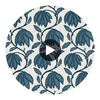 Desert Flower Mineral | Thibaut Wallcoverings Circular Swatch | Thibaut