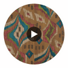 Artesian Ochre | Thibaut Wallcoverings Circular Swatch | Thibaut