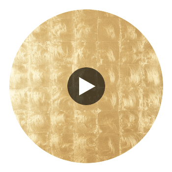 Metal Leaf Metallic Gold | Thibaut Wallcoverings Circular Swatch | Thibaut