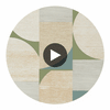 Saturn Metallic Gold and Moss | Thibaut Wallcoverings Circular Swatch | Thibaut