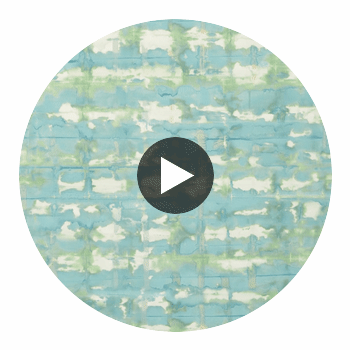Illusion Teal and Green | Thibaut Wallcoverings Circular Swatch | Thibaut