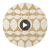 Lola Metallic Gold | Thibaut Wallcoverings Circular Swatch | Thibaut