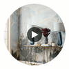 Twilight Mural Cream Wallpaper | Thibaut Circular Swatch | Thibaut