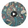 Windsor Grey | Thibaut Wallcoverings Circular Swatch | Thibaut