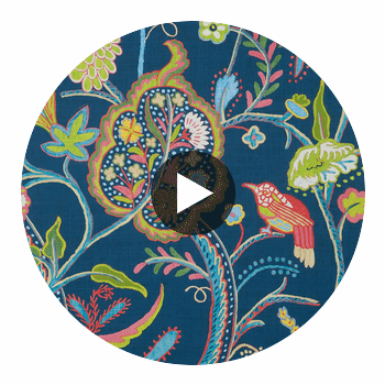 Windsor Navy | Thibaut Wallcoverings Circular Swatch | Thibaut