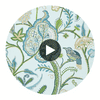 Windsor Spa Blue | Thibaut Wallcoverings Circular Swatch | Thibaut