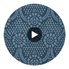 Chamomile Navy | Thibaut Wallcoverings Circular Swatch | Thibaut