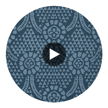 Chamomile Navy | Thibaut Wallcoverings Circular Swatch | Thibaut
