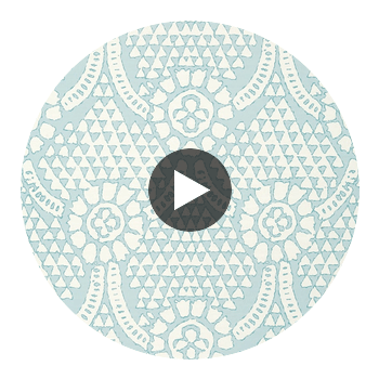 Chamomile Spa Blue | Thibaut Wallcoverings Circular Swatch | Thibaut