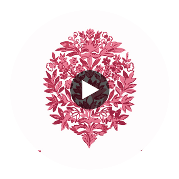 Ridgefield Pink | Thibaut Wallcoverings Circular Swatch | Thibaut