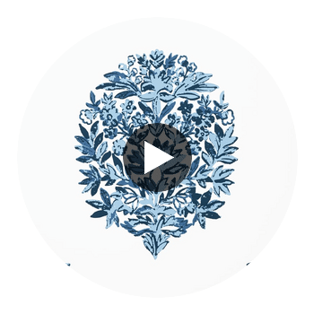 Ridgefield Blue | Thibaut Wallcoverings Circular Swatch | Thibaut