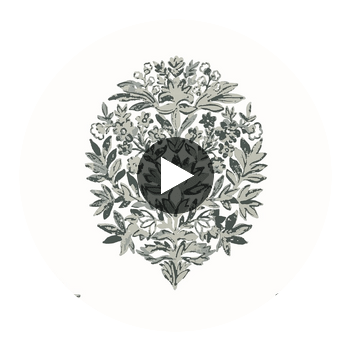 Ridgefield Grey | Thibaut Wallcoverings Circular Swatch | Thibaut