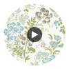 Spring Garden Spa Blue | Thibaut Wallcoverings Circular Swatch | Thibaut