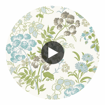 Spring Garden Spa Blue | Thibaut Wallcoverings Circular Swatch | Thibaut