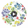 Spring Garden Brights | Thibaut Wallcoverings Circular Swatch | Thibaut