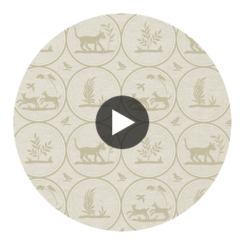 Dooley Beige | Thibaut Wallcoverings Circular Swatch | Thibaut