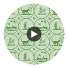Dooley Green | Thibaut Wallcoverings Circular Swatch | Thibaut